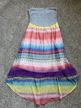 NWT Maurices Smocked Multicolor Boho Maxi Skirt - Medium